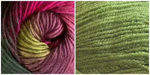 (100% ACRYLIC) GREEN   CALLA LILY - Calla Lily Shawl KIT