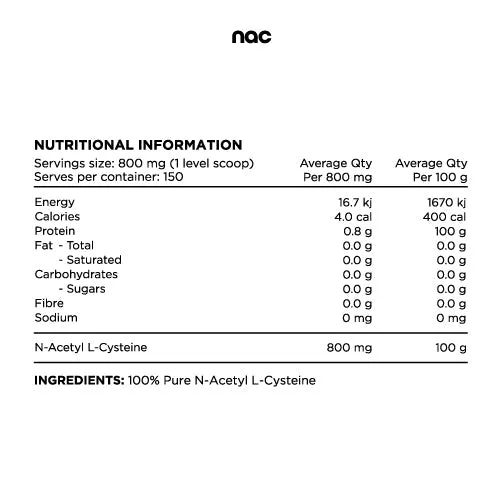 100% Pure NAC by Switch Nutrition By Switch Nutrition