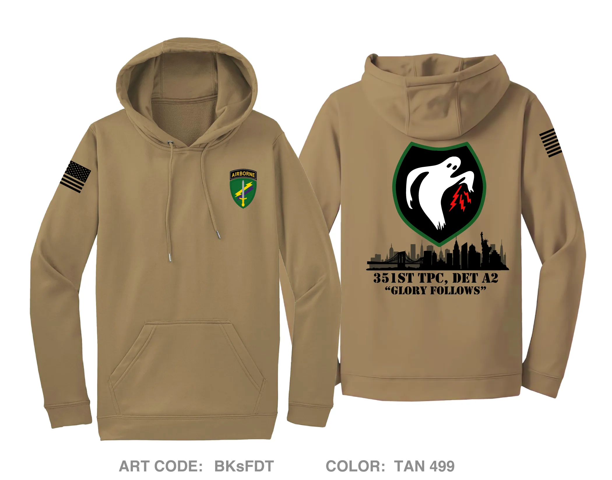 351 Tactical Psyop Company, 2nd Detachment Hi-Tech Performance Hoodie - BKsFDT