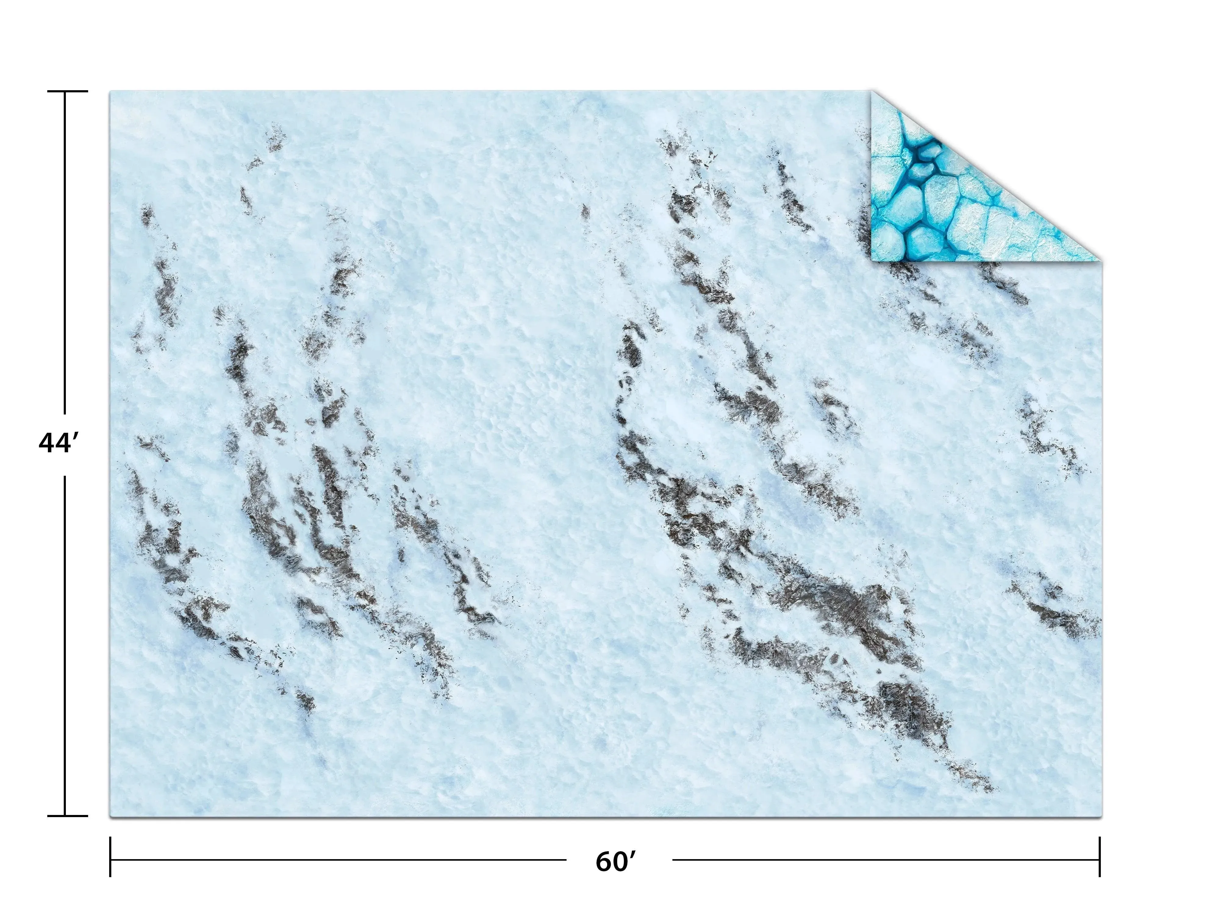 44x60" Game Mat - Ice Floe / Frozen Tundra