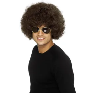 70s Funky Afro Wig - Brown