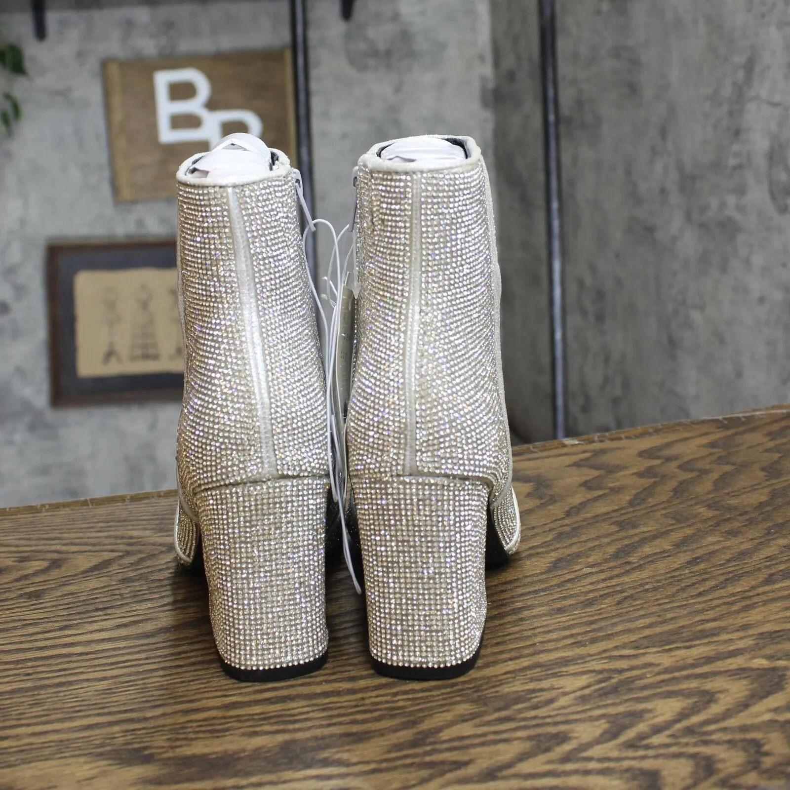 A New Day Womens Cailin Ankle Boots 90511490 Silver Gray 6M