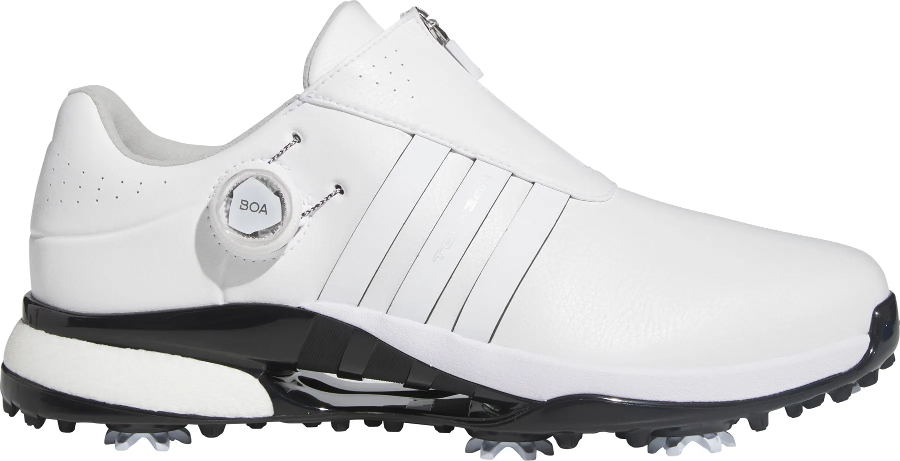 adidas Tour360 24 Spiked BOA WIDE FIT Mens Golf Shoes - White