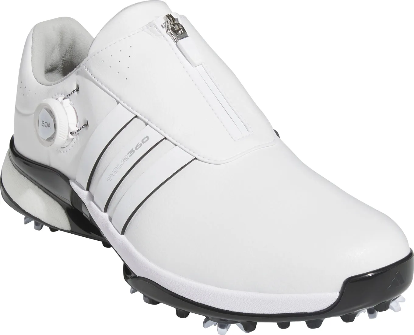 adidas Tour360 24 Spiked BOA WIDE FIT Mens Golf Shoes - White