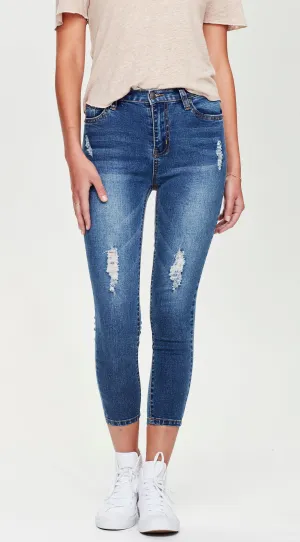 AIMEE | Short Stuff Jean Blue