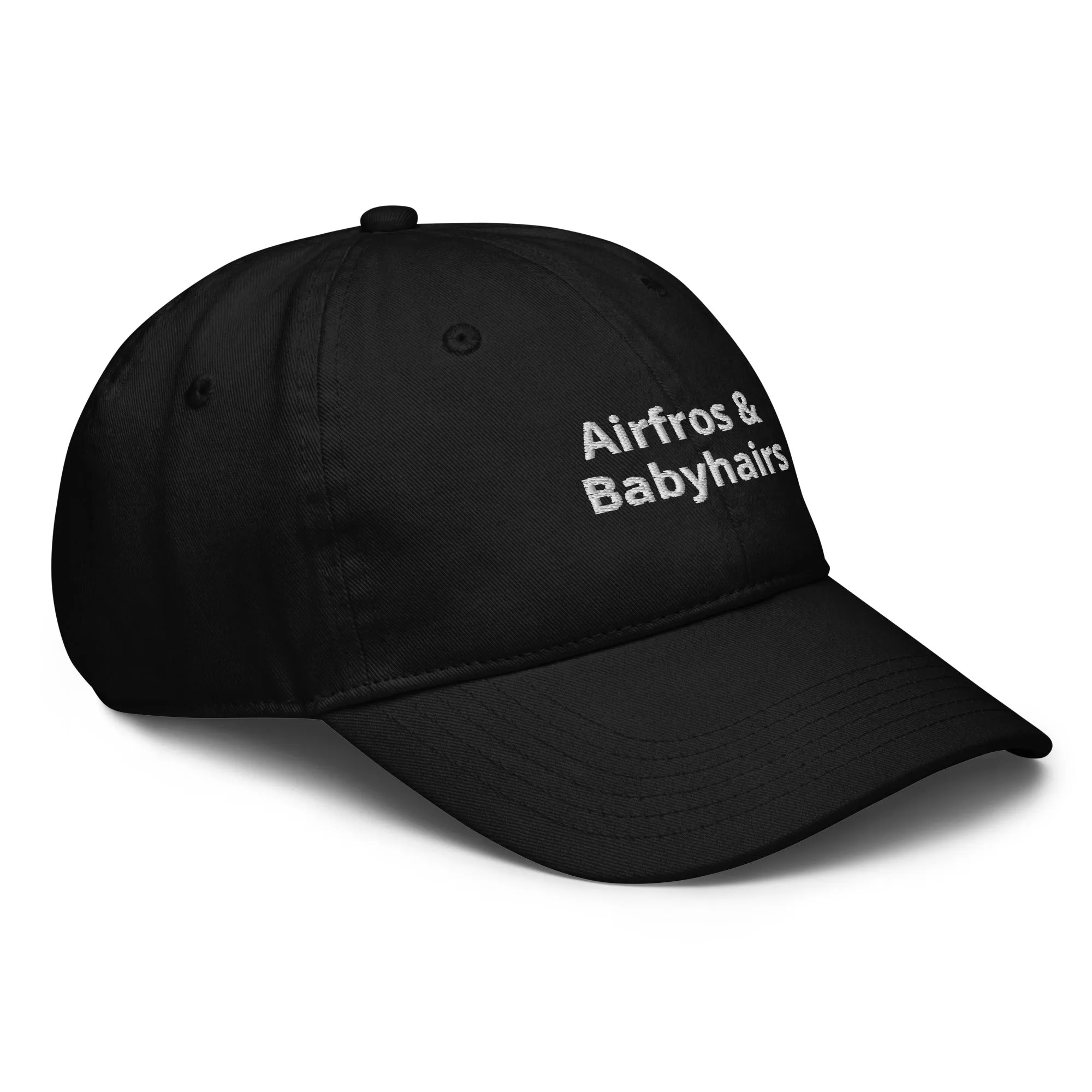 Airfros And Babyhairs Black and White Dad Hat