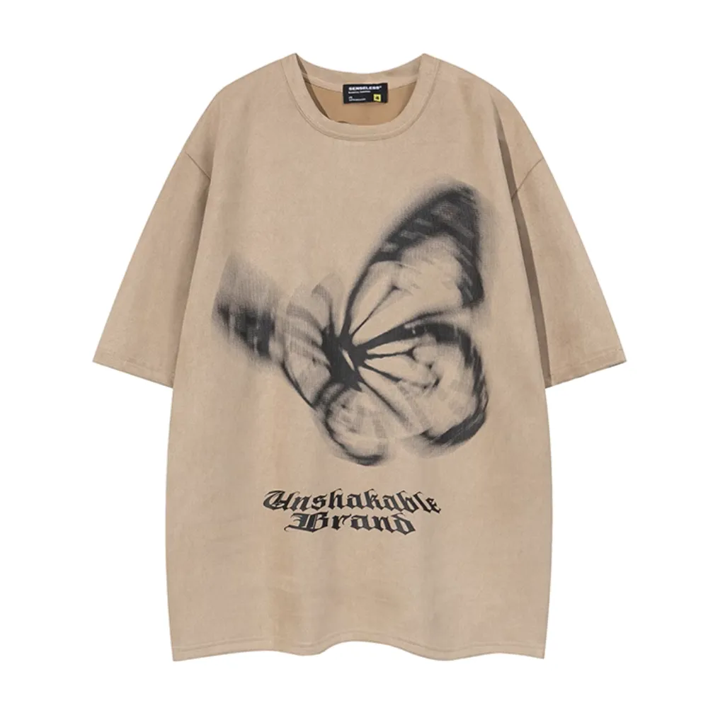 American Vertigo Butterfly Suede T-Shirt
