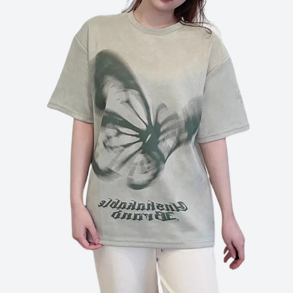 American Vertigo Butterfly Suede T-Shirt
