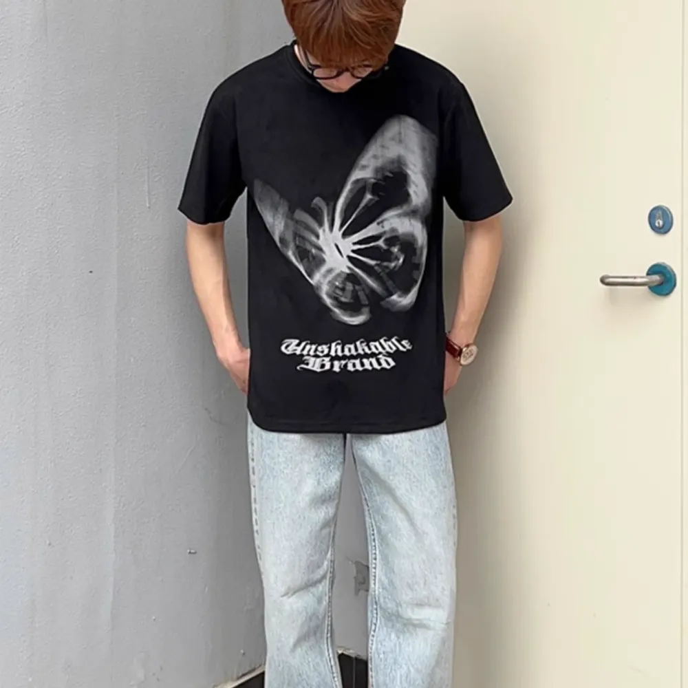 American Vertigo Butterfly Suede T-Shirt