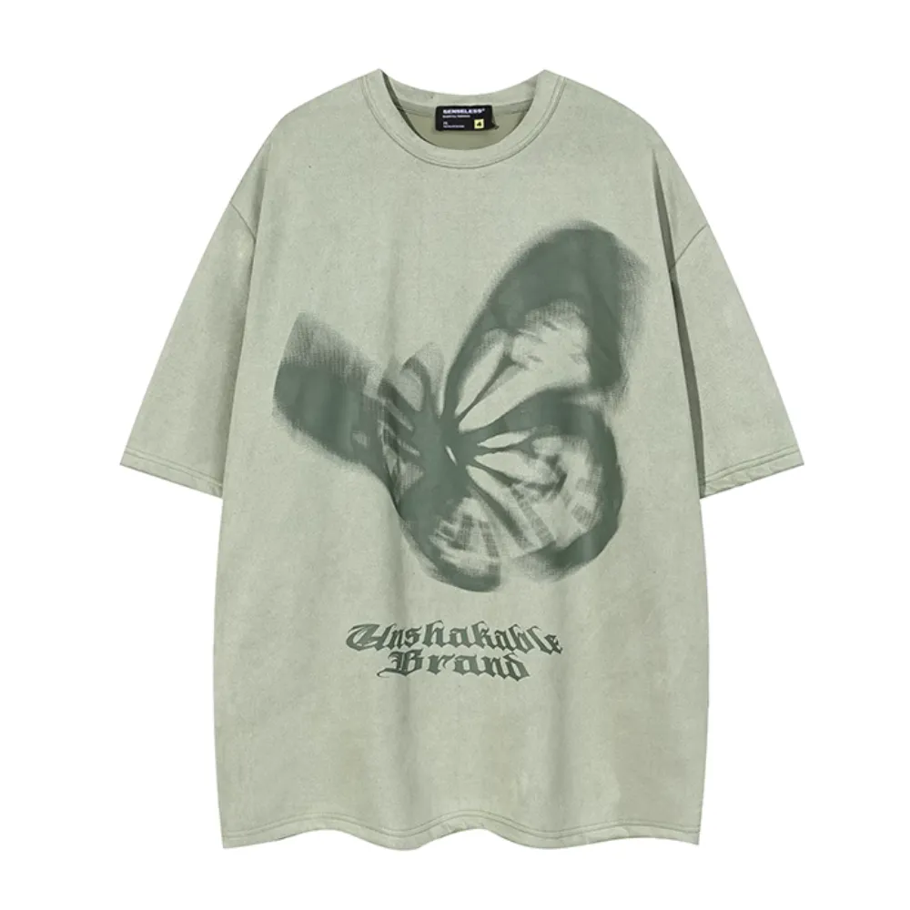 American Vertigo Butterfly Suede T-Shirt