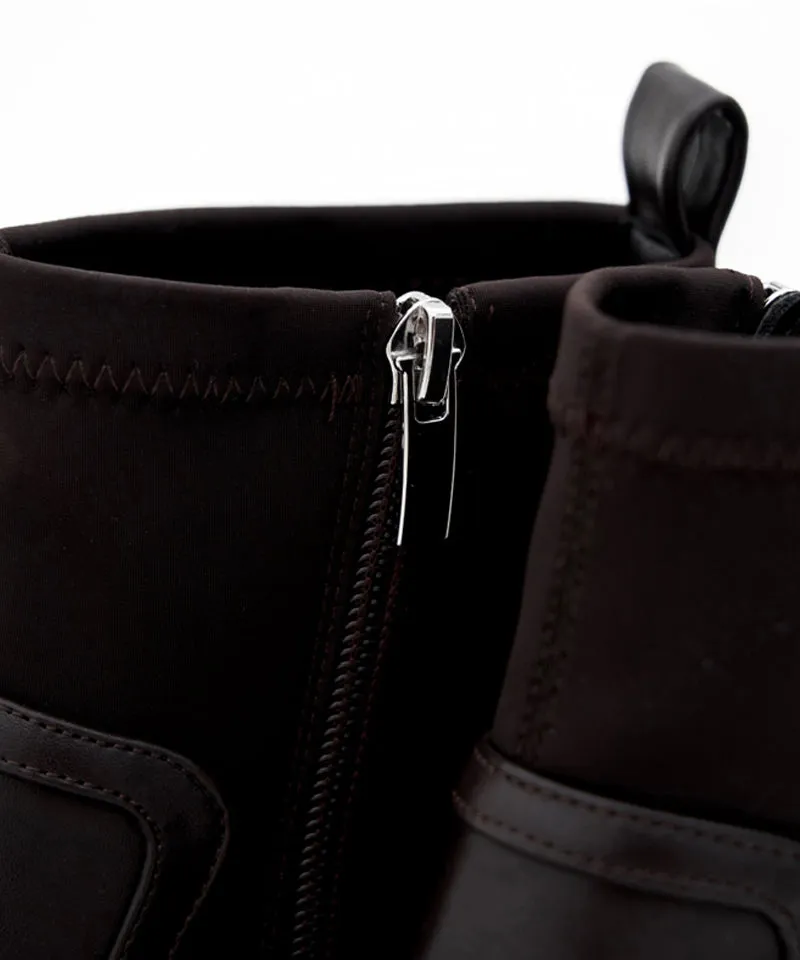 Anell Golf Ankle Spandex Buckle Boots - Brown