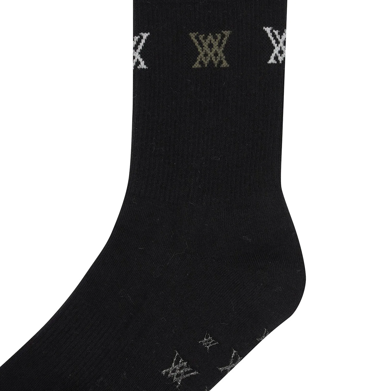 ANEW Golf Men Triple Logo Socks - Black