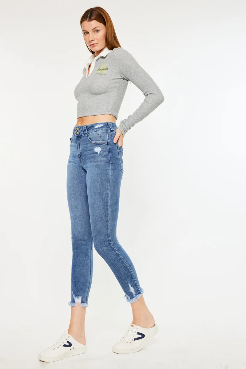 Ariana High Rise Ankle Skinny Jeans