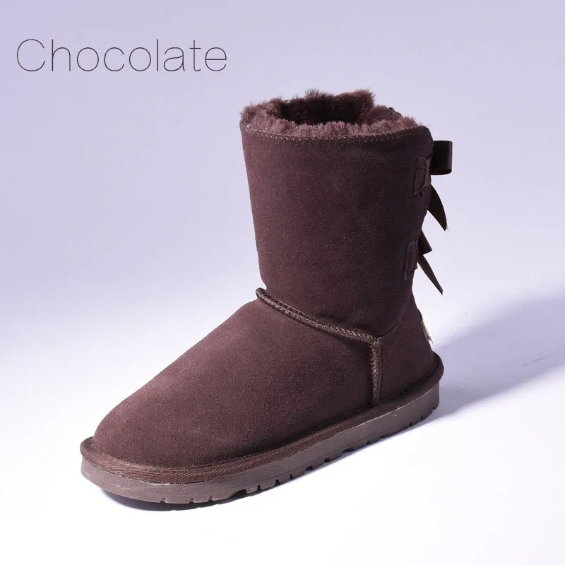 Australia Bow Tie Fur Snow Boots
