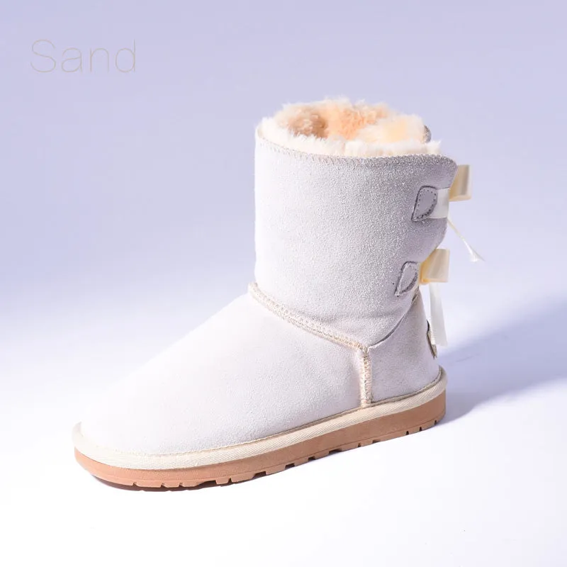 Australia Bow Tie Fur Snow Boots