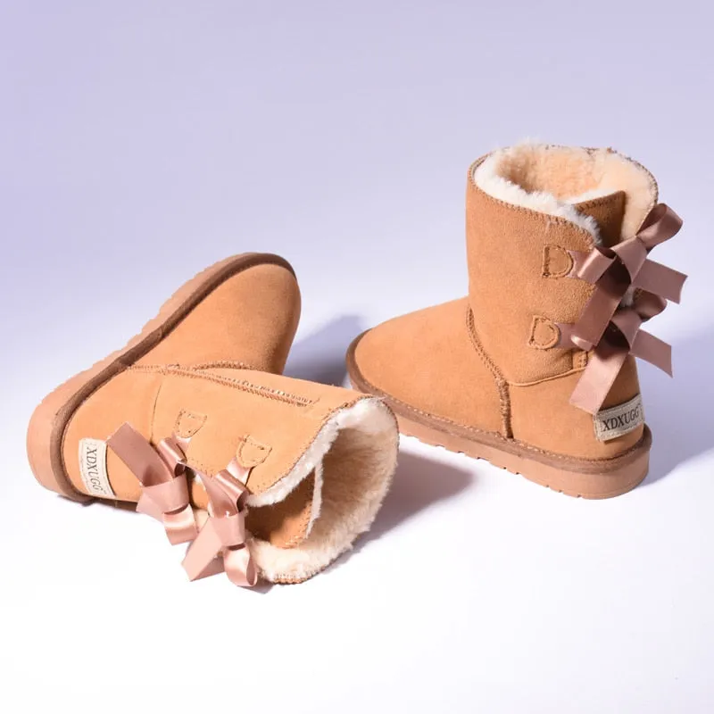 Australia Bow Tie Fur Snow Boots