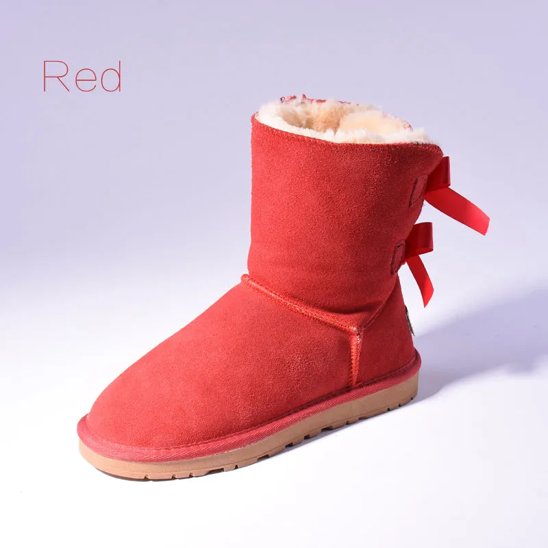Australia Bow Tie Fur Snow Boots