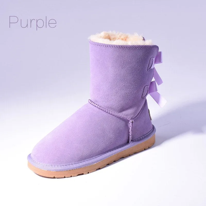 Australia Bow Tie Fur Snow Boots