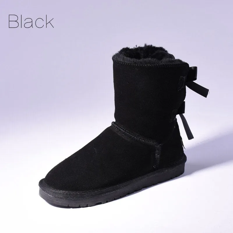 Australia Bow Tie Fur Snow Boots
