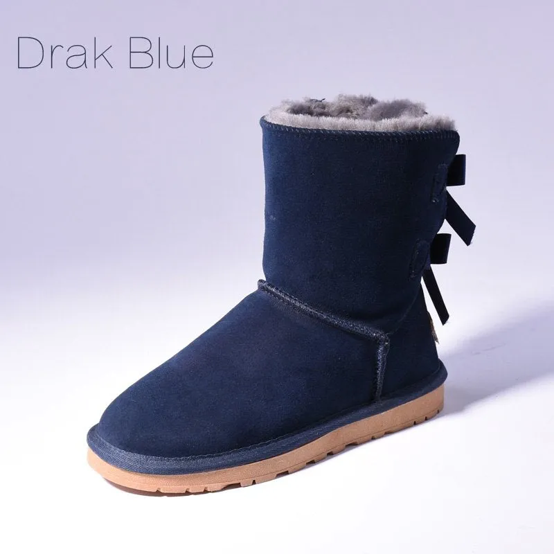 Australia Bow Tie Fur Snow Boots