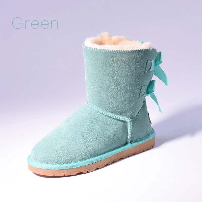 Australia Bow Tie Fur Snow Boots