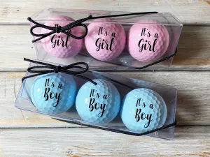 Baby announcement Golf Balls, gender reveal