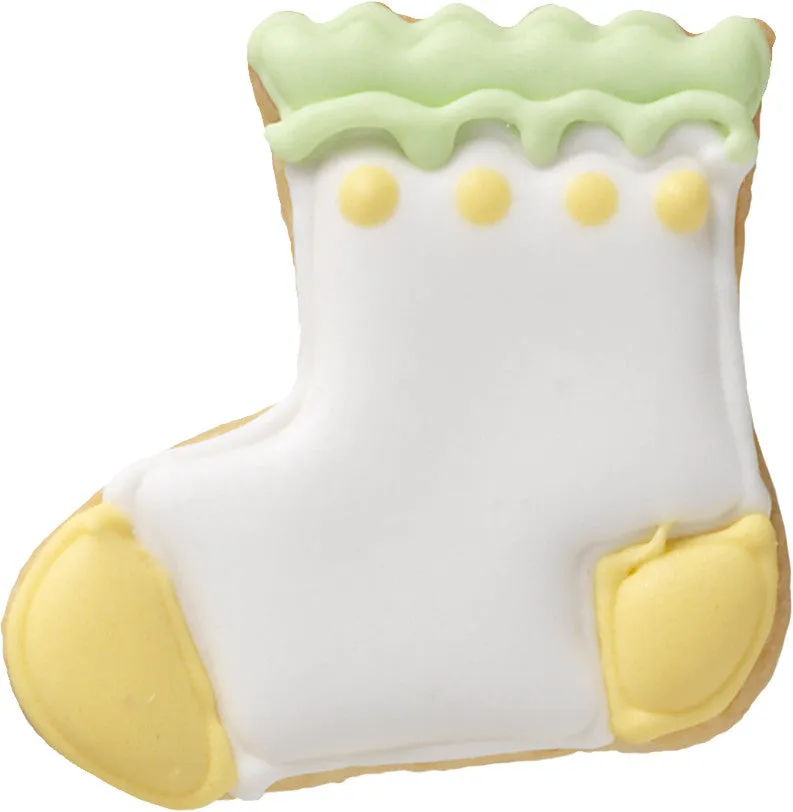 Baby Bootie Cookie Cutter with Embossed Detail