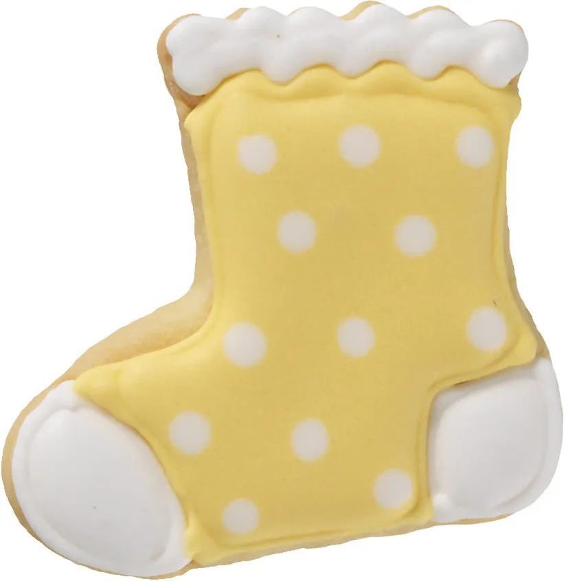 Baby Bootie Cookie Cutter with Embossed Detail