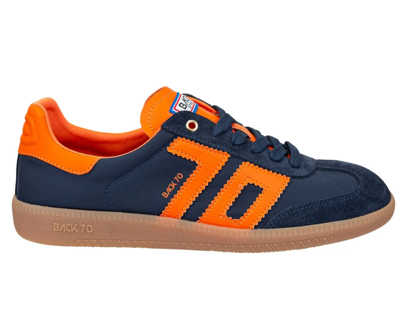 BACK 70 - GHOST in NAVY ORANGE Sneakers