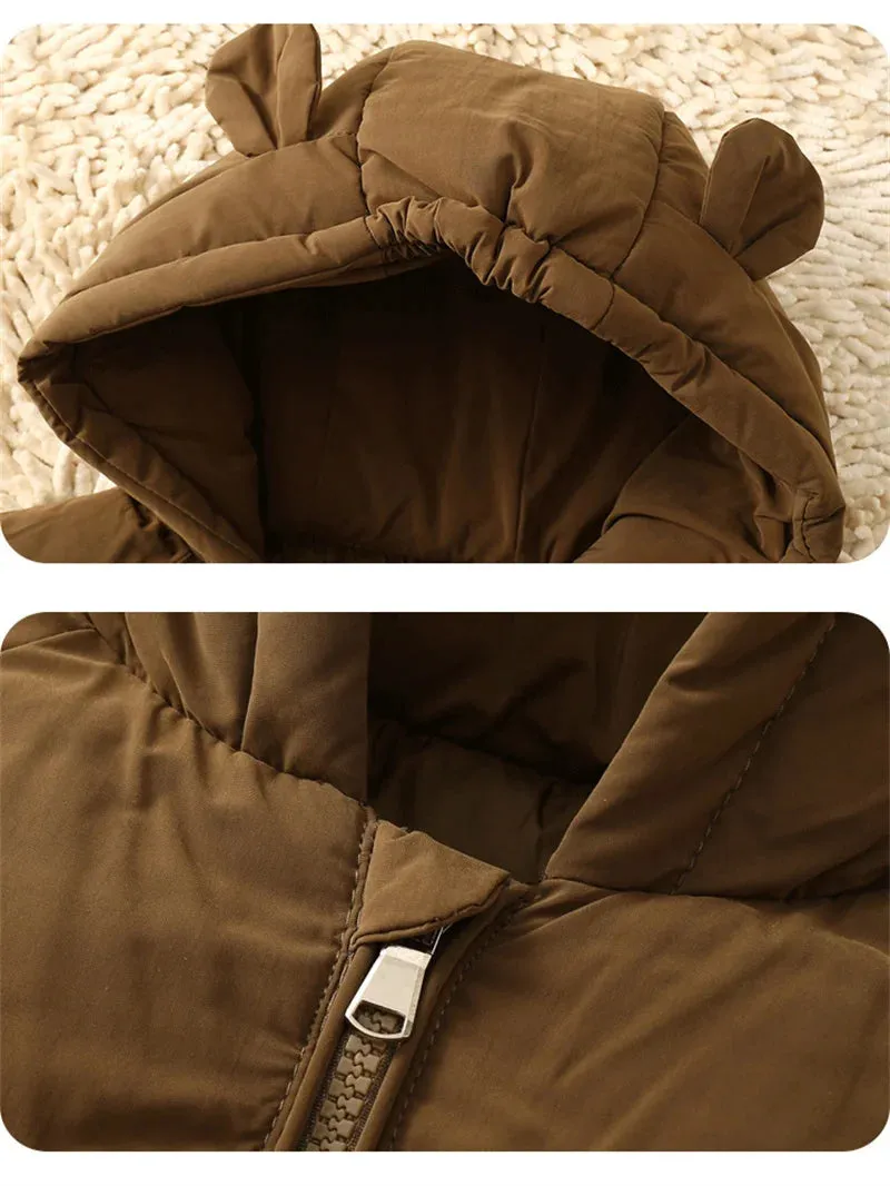 Bear Ears Padded Down Parka Jacket