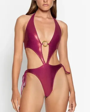 Berry Tie Up Bodysuit