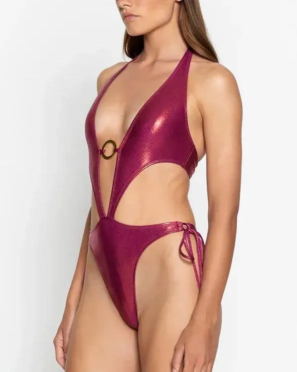 Berry Tie Up Bodysuit
