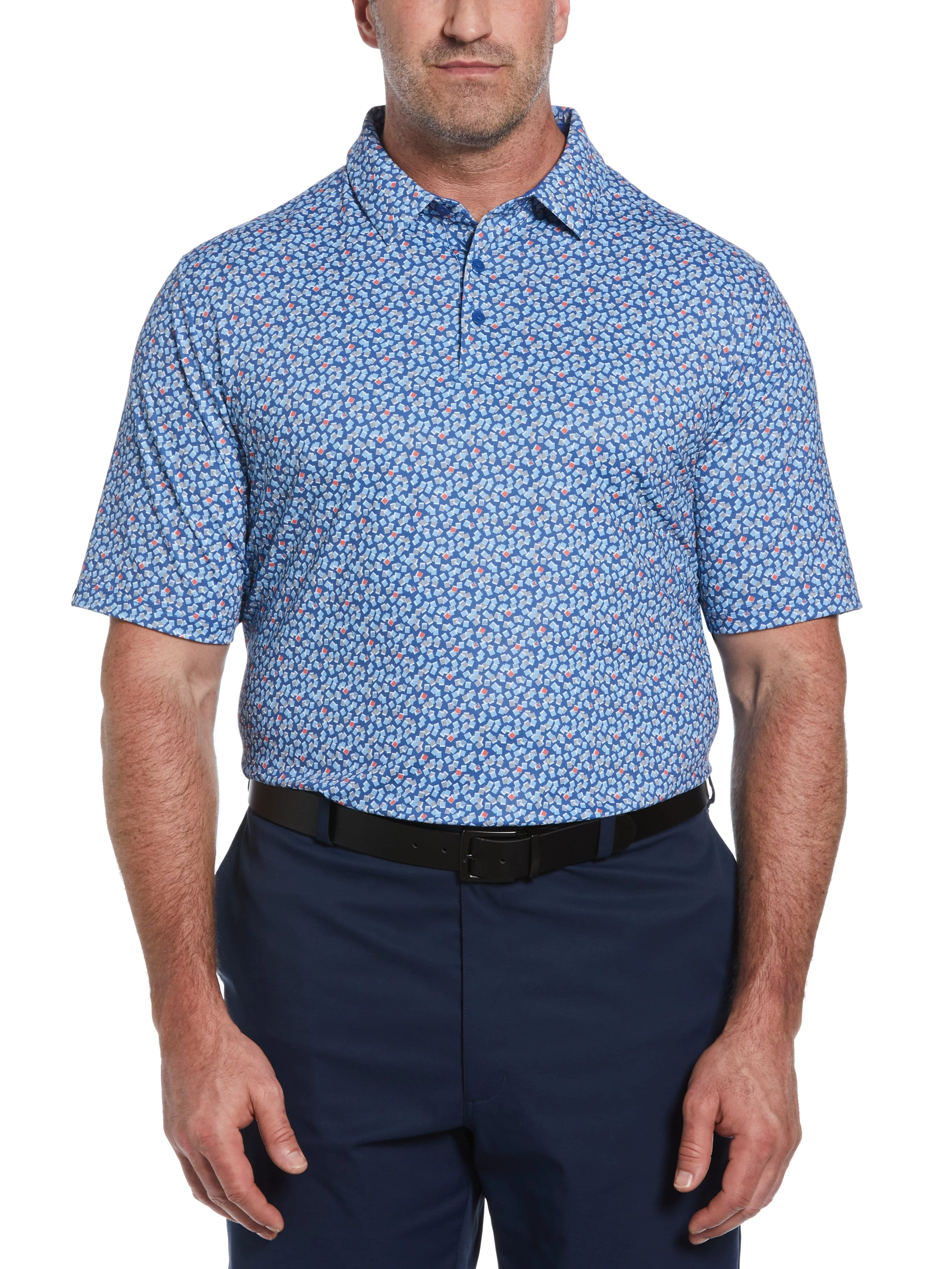 Big & Tall Polaroid Confetti Print Golf Polo