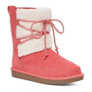 Big Girl's Koolaburra by UGG Michon Short Winter Boots - Tea Rose - 4 - NIB