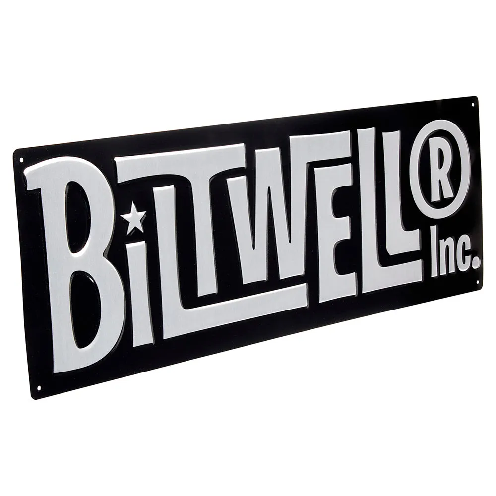 BILTWELL SIGN [STAR LOGO BLACK/ALUMINUM] 59x20CM