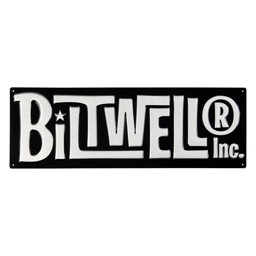 BILTWELL SIGN [STAR LOGO BLACK/ALUMINUM] 59x20CM