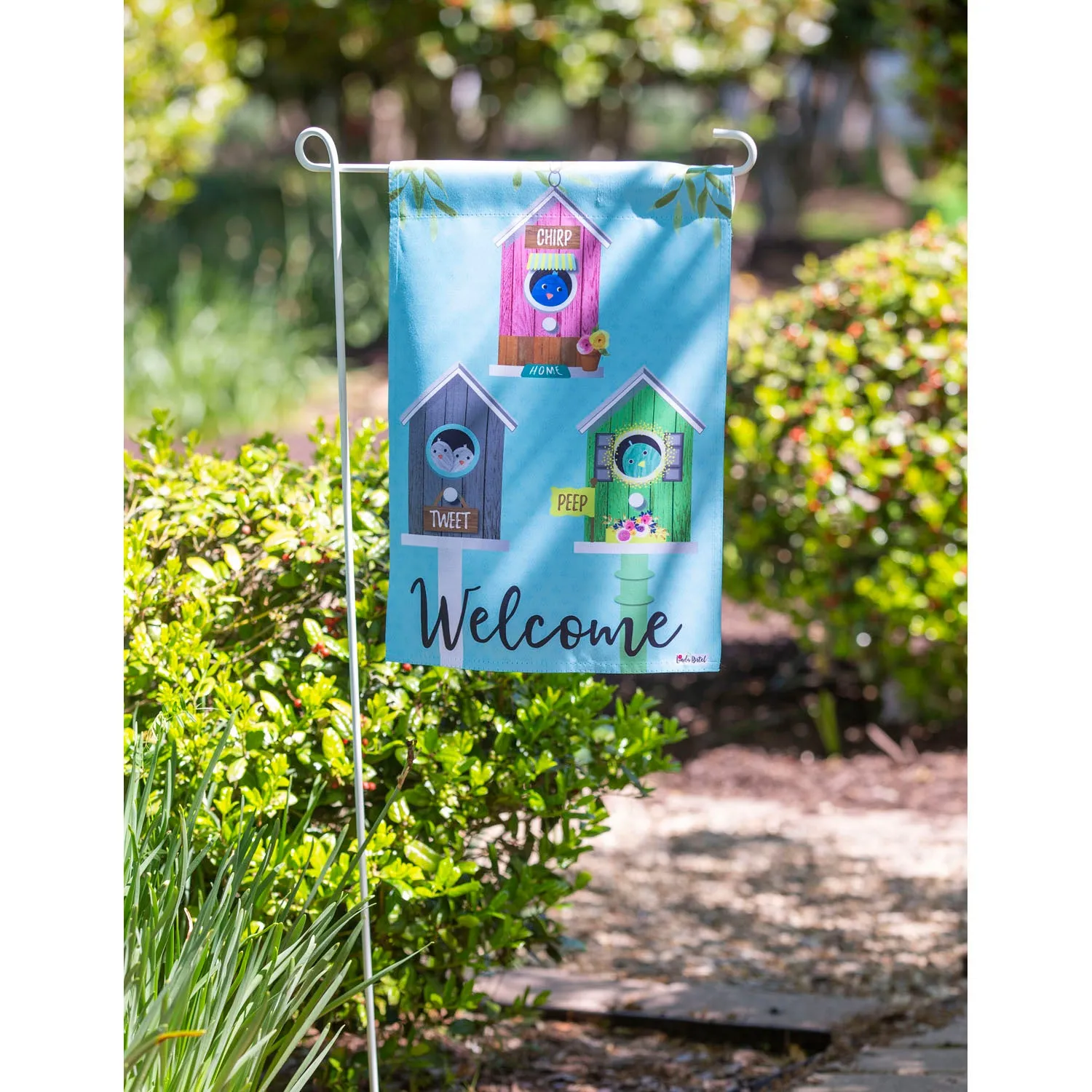 Birdhouse Friends Garden Suede Flag,14s10334
