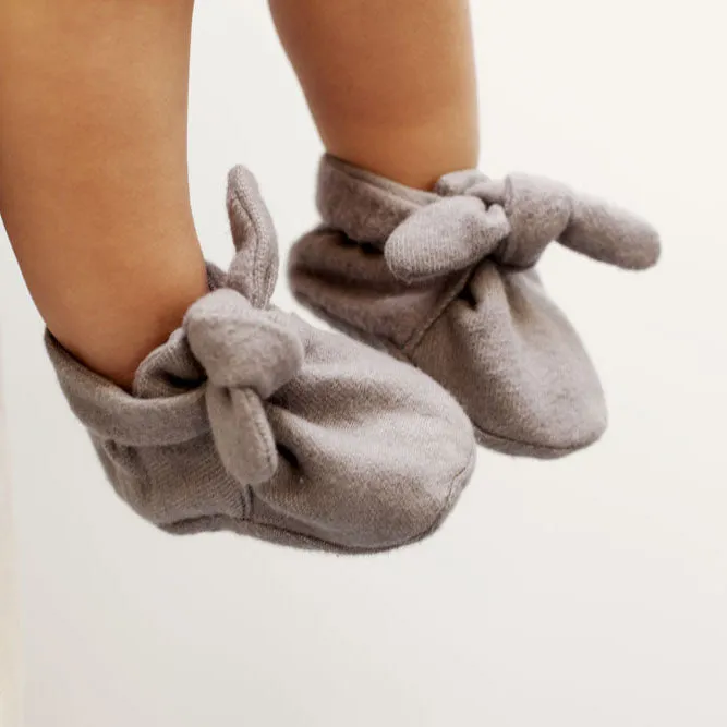 Blush Pink Flannel Knotted Bootie