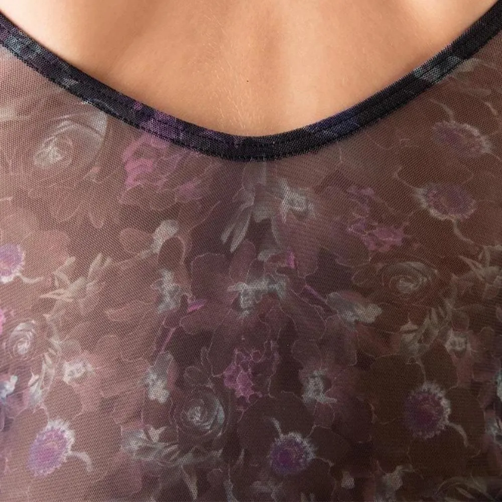 Body Wrappers Floral Mesh Dance Leotard - P1300 - Womens