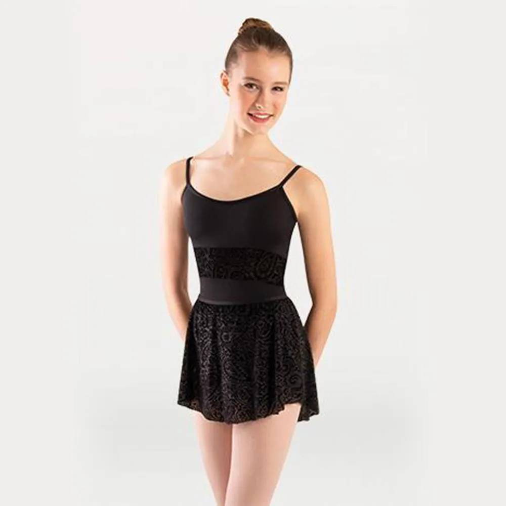 Body Wrappers Velvet Trim Dance Leotard - P1253 - Womens