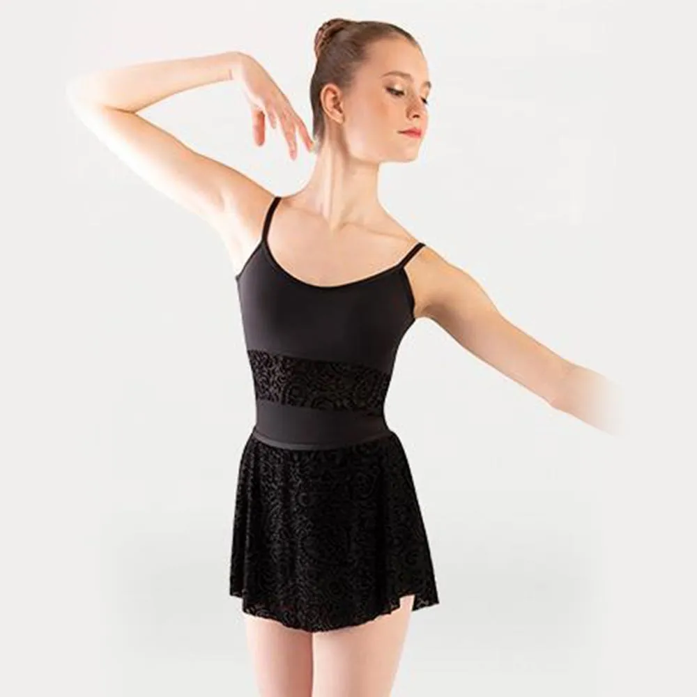 Body Wrappers Velvet Trim Dance Leotard - P1253 - Womens