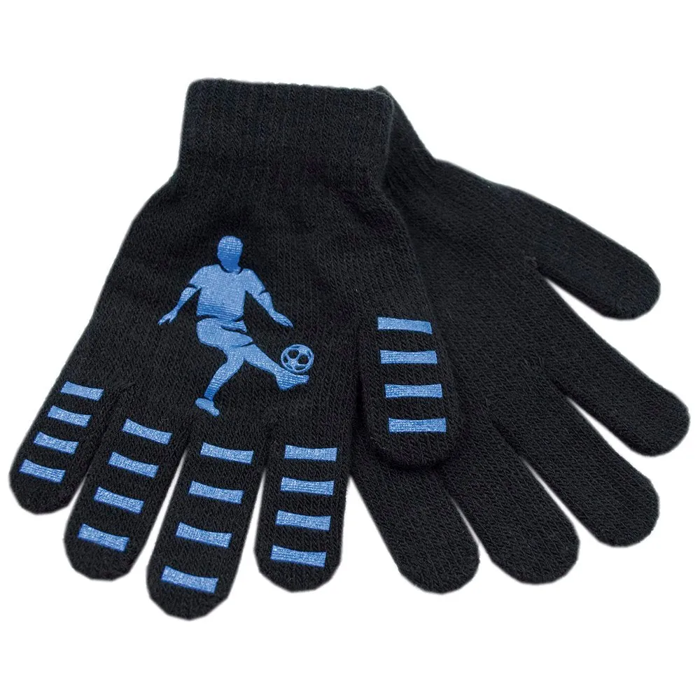 Boys Thermal Magic Gloves w/Football Design (One Size) - Assorted Colours/Designs