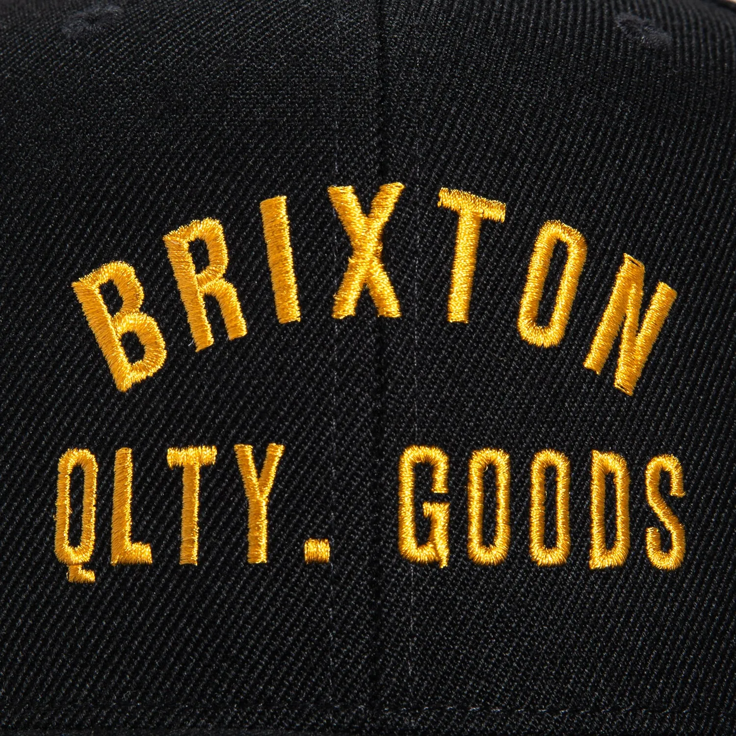 Brixton Woodward Snapback Hat - Black