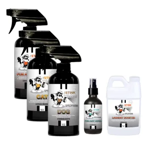 Buy 3 Get Sample Bundle FREE - 1 Coconut Mango (16 oz), 1 Cat (16 oz), 1 Dog (16 oz), 1 Tranquility (4 oz),   1 Unscented Mini Laundry Booster | Odor Eliminating Spray