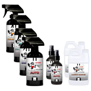 Buy 4 Get Super Sample Bundle FREE - 1 Citrus Orange (16 oz), 1 Tranquility (16 oz), 1 Smoke (16 oz), 1 Auto (16 oz), 1 Smoke (4 oz), 1 Auto (4 oz),   2 Unscented Mini Laundry Boosters
