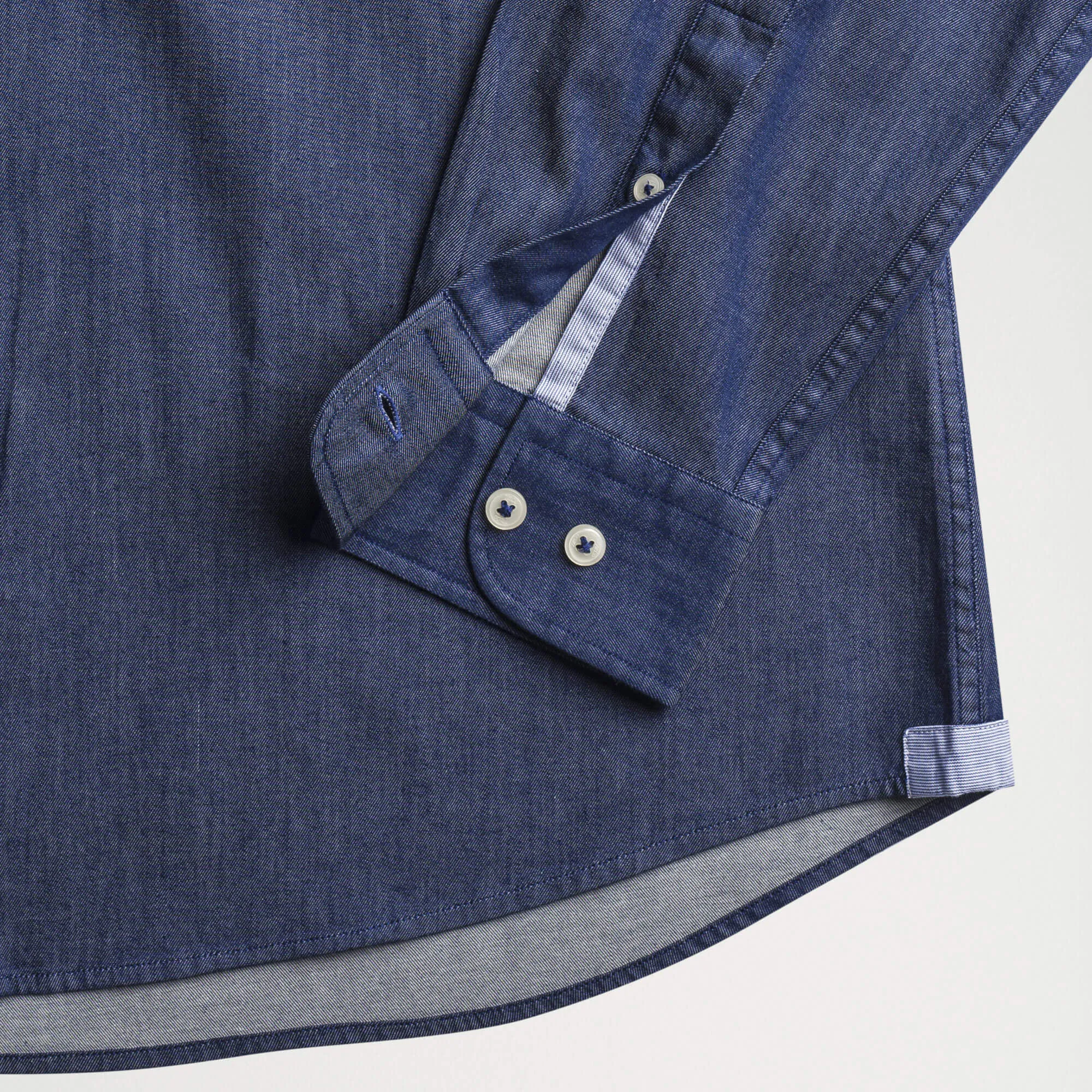 Camicia Denim in Cotone Elasticizzato