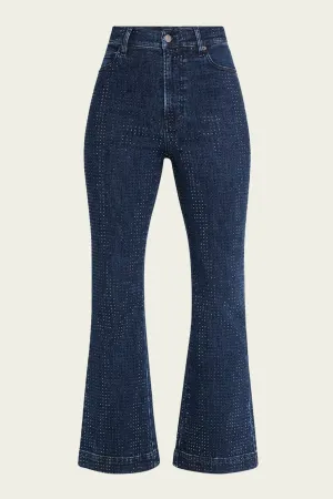 Carson High Rise Ankle Flare in Indigo Rinse