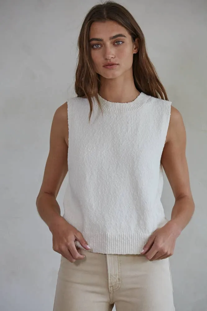 CeCe Sleeveless Open Back Sweater