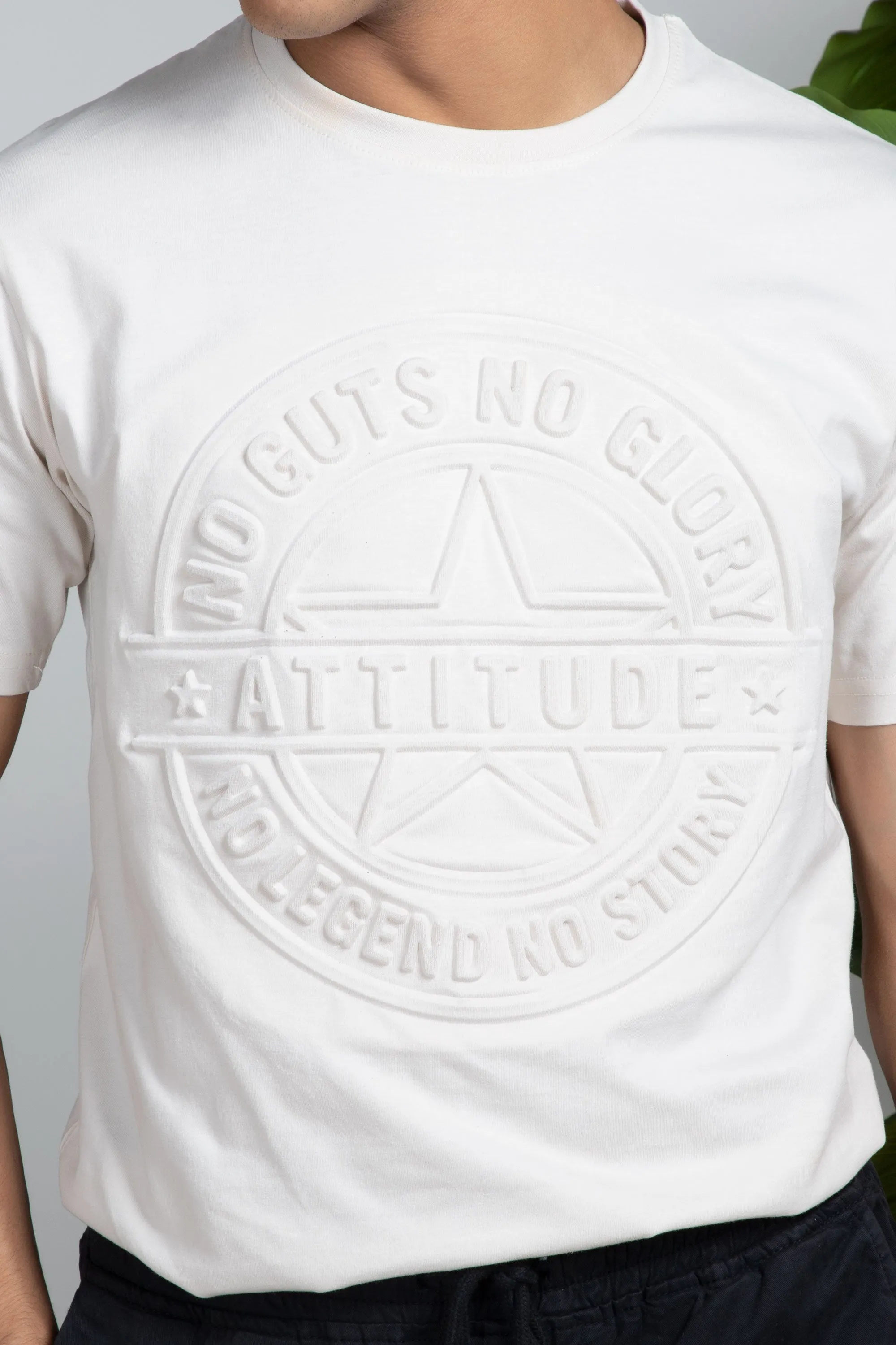 Chest Embossed T-Shirt