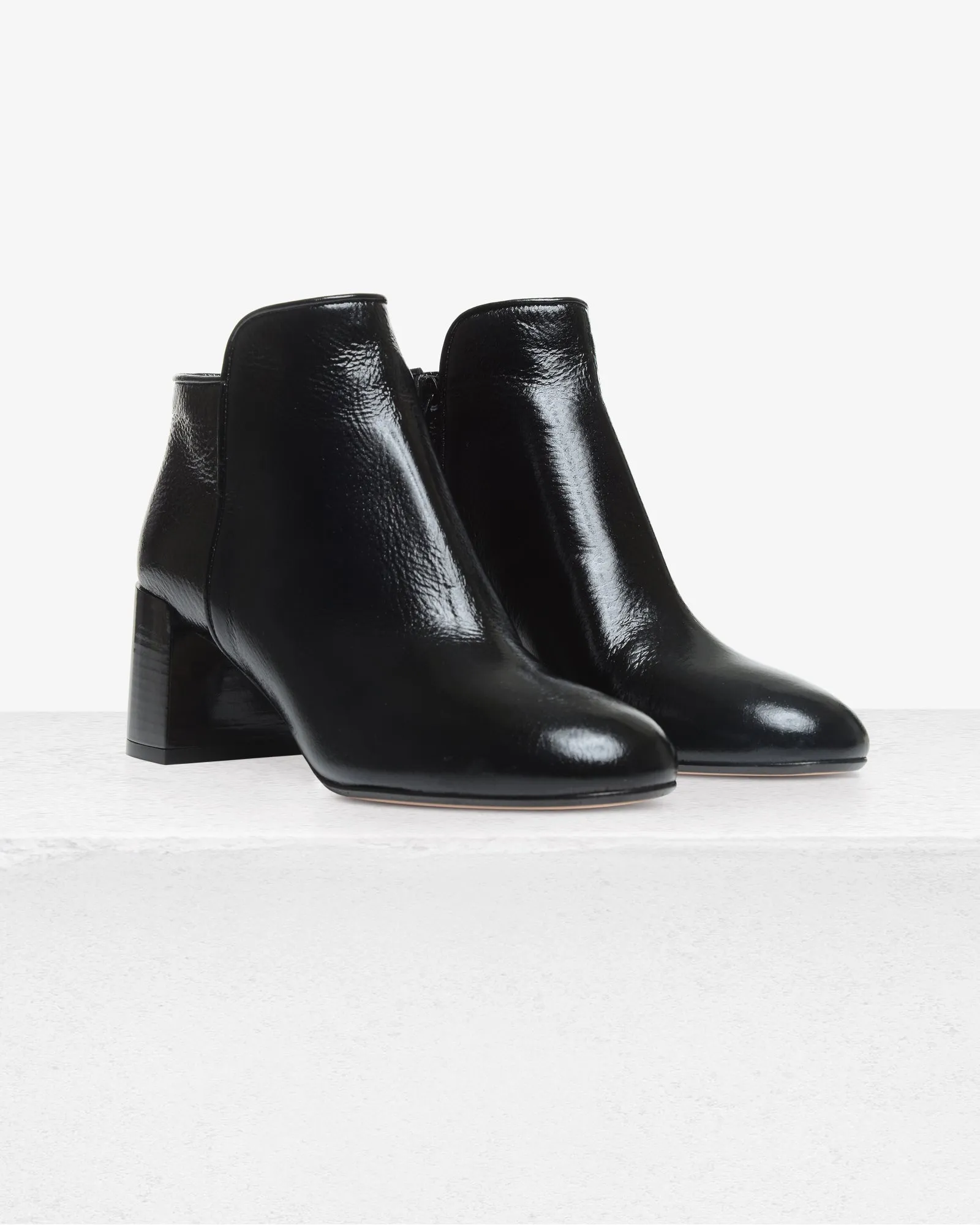 Chiara 50 Black Patent Bootie